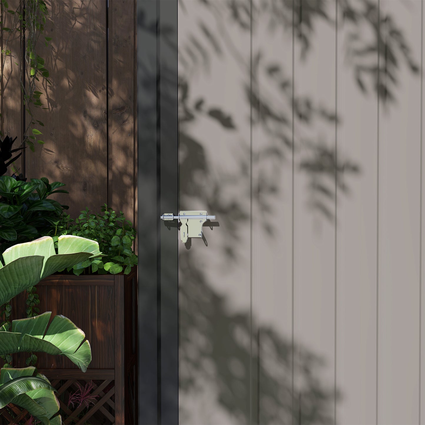5.3 x 3.1ft Light Grey Corrugated Steel Garden Shed