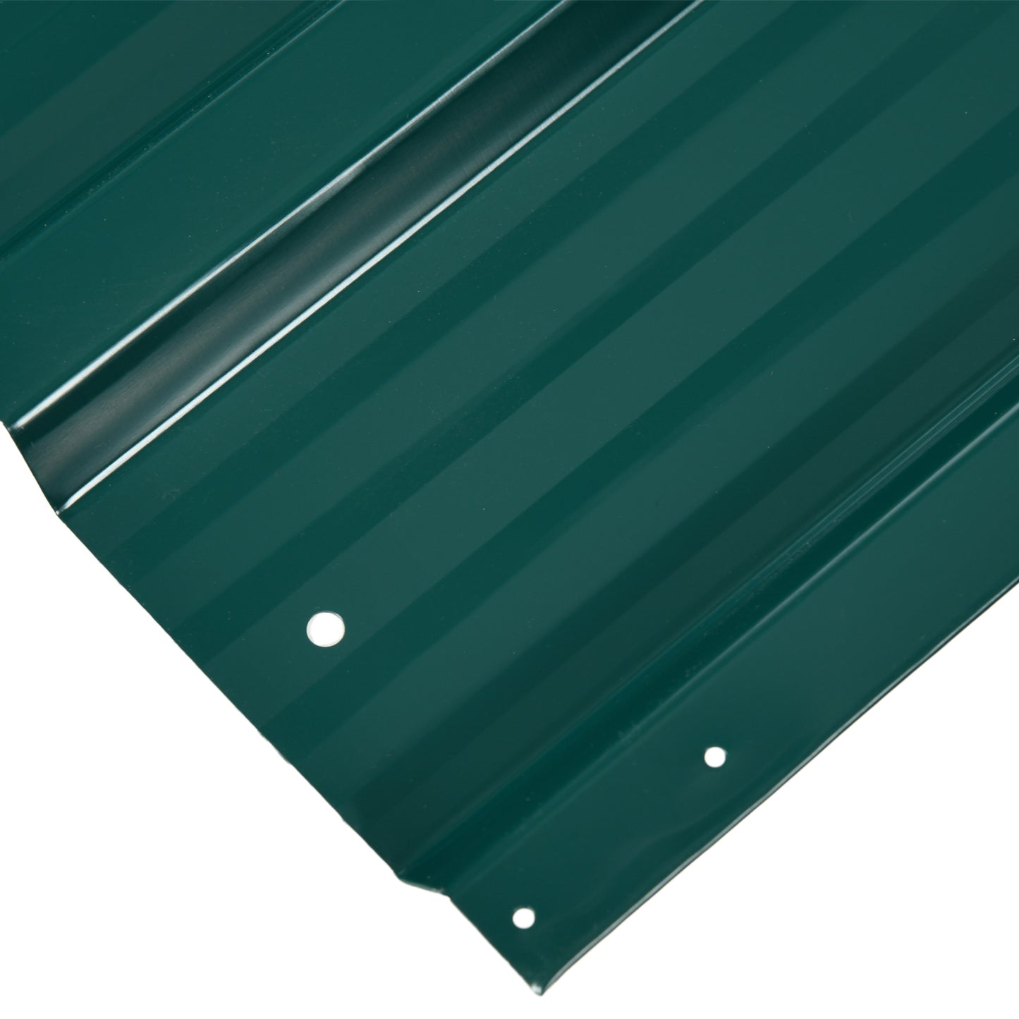Set of 12 Green Corrugated Steel Roof Panels