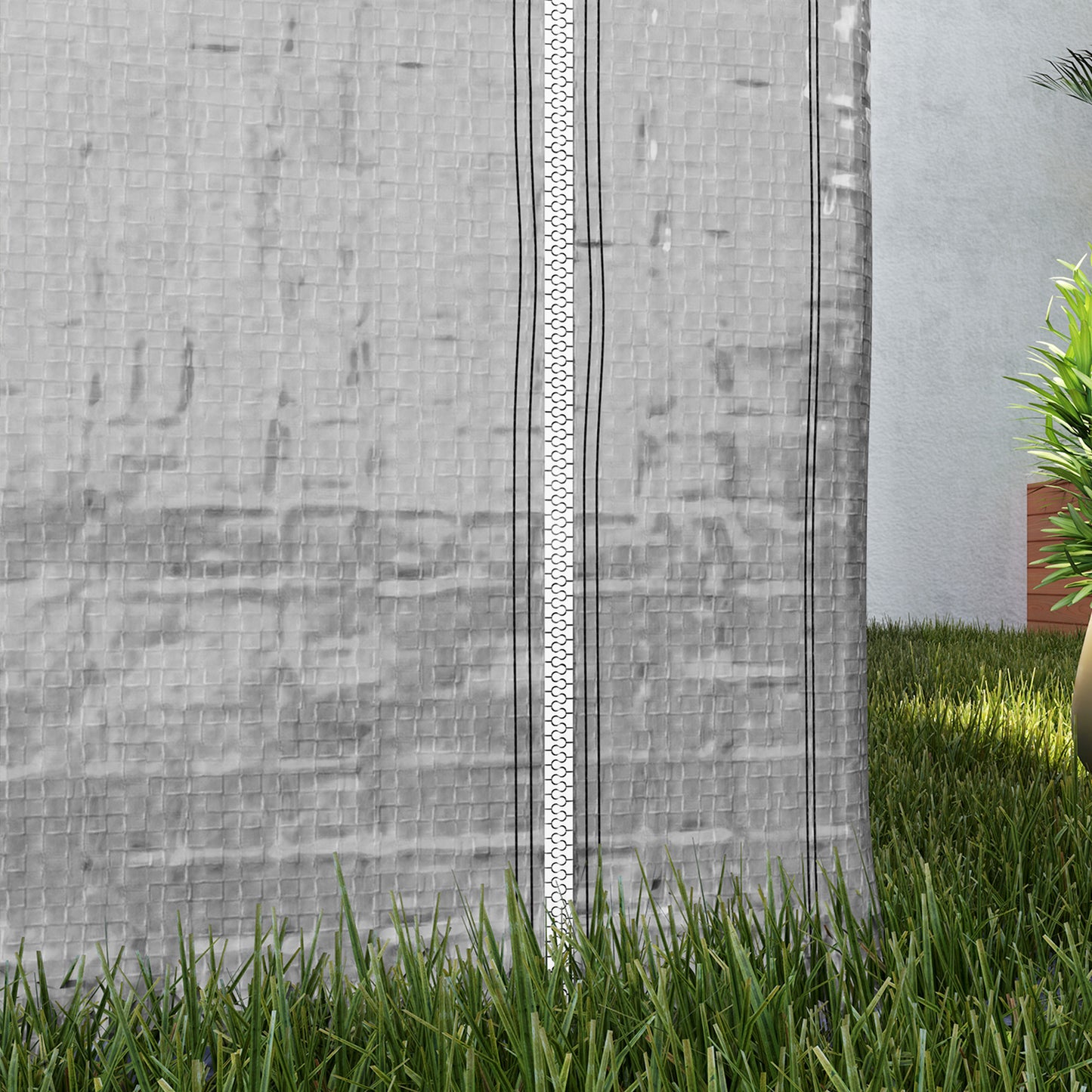 2 x 2m Grey Garden Fabric Storage Tent