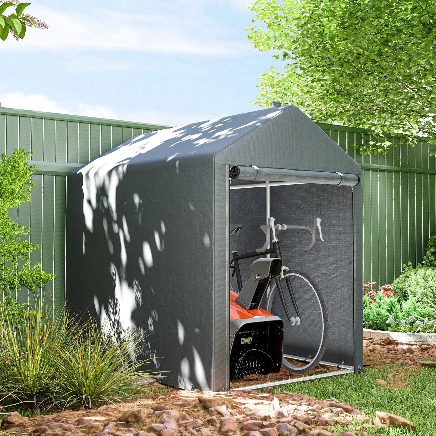 179 x 120cm Dark Grey Temporary Garden Shed with Accessories