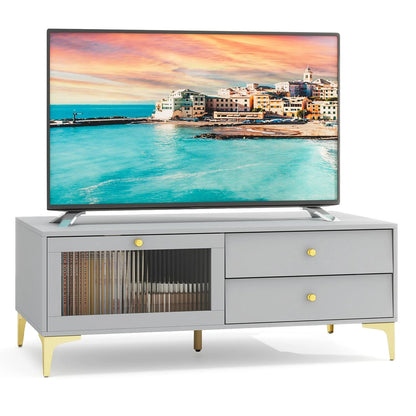 TV Stand for 55-Inch TV 120cm TV Console Cabinet-Light Gray