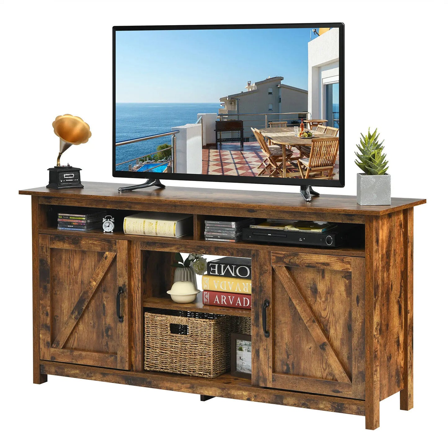 Industrial TV Stand for TV up to 65 Inch Modern TV Console Table Display Table