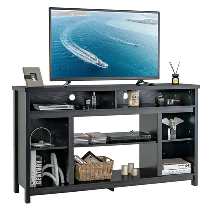 58" TV Stand for TVs up to 65” Media Console Table w/Adjustable Shelf