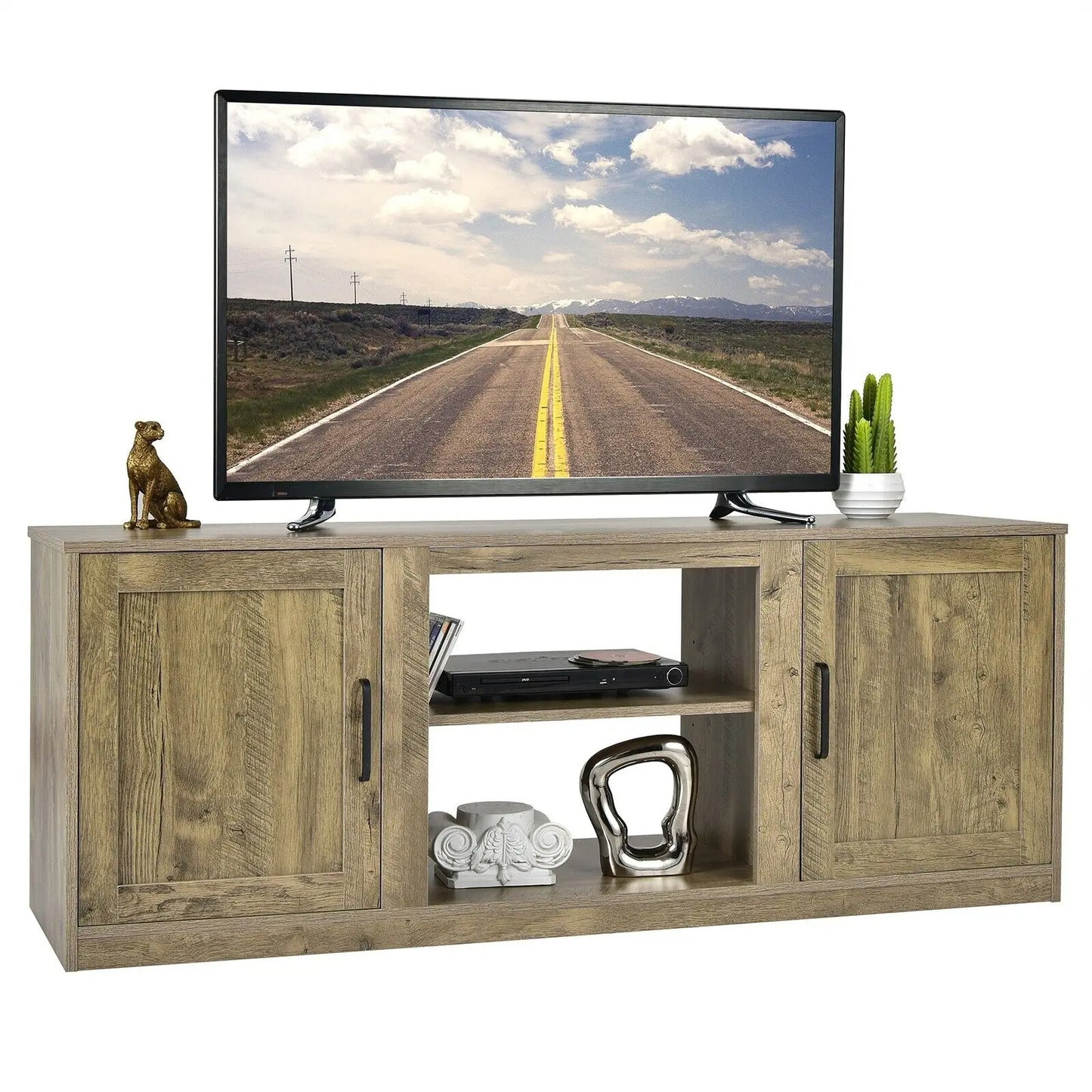 58" TV Stand Entertainment Console Center With Storage Cabinets for 65" TV