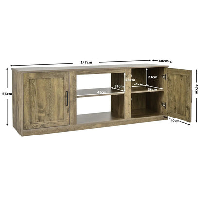 58" TV Stand Entertainment Console Center With Storage Cabinets for 65" TV