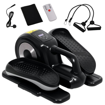 SPORTNOW Under Desk Elliptical Machine, Sit Down Pedal Exerciser with Forward and Reverse Motion, 12 Programs, LCD Monitor, Compact with Remote Control for Home Gym Office Daily Workout