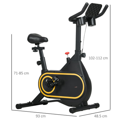 SPORTNOW Magnetic Indoor Cycling Bike, Exercise Bike with Silent Flywheel, LCD Display, Tablet Holder, Comfortable Seat