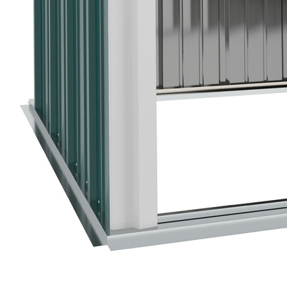 5.3 x 3.1ft Corrugated Steel Garden Shed - Green
