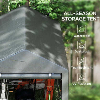 179 x 120cm Dark Grey Temporary Garden Shed with Accessories