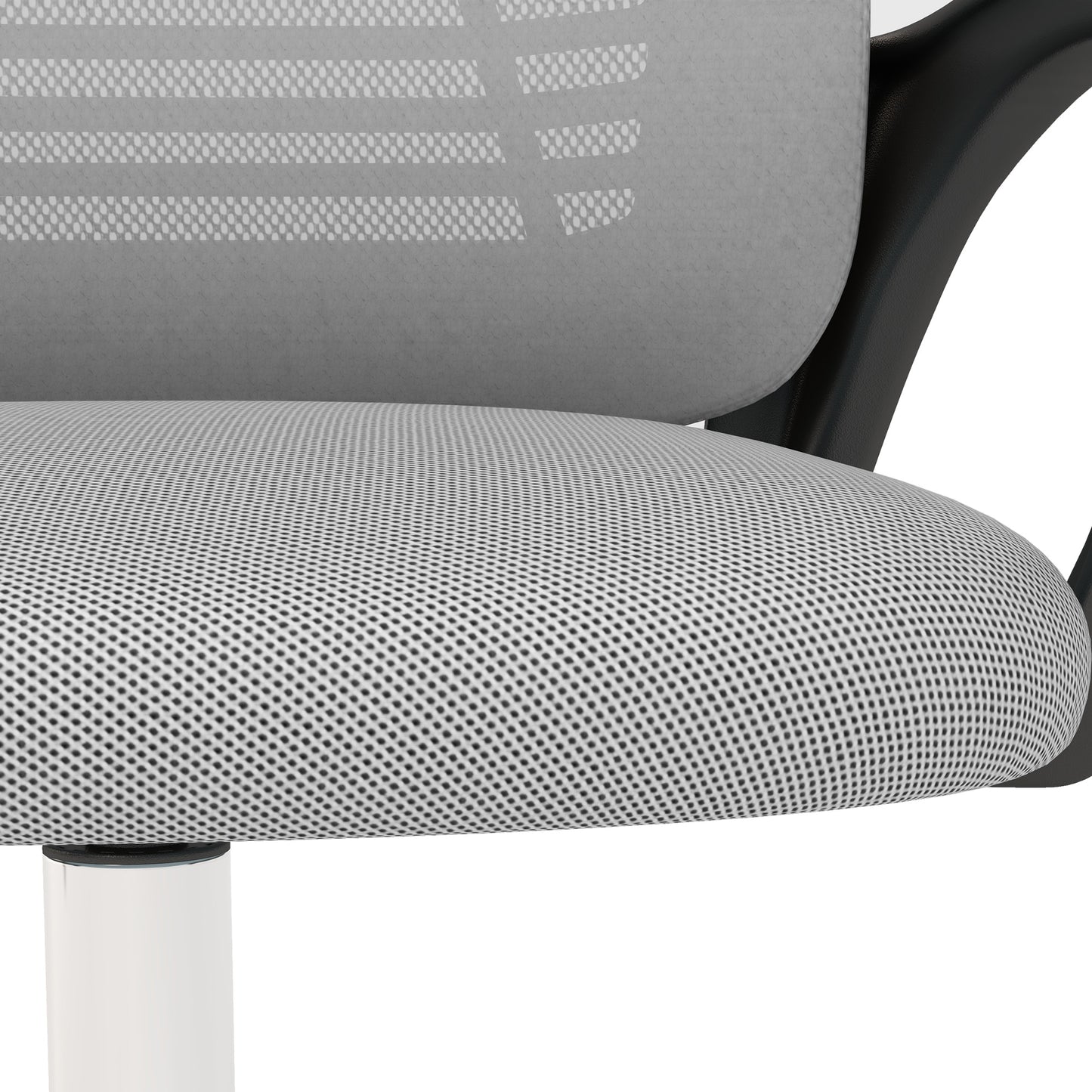 Vinsetto Ergonomic Office Chair, Mesh Desk Chair with Rotatable Headrest, Lumbar Back Support, Armrest, Grey