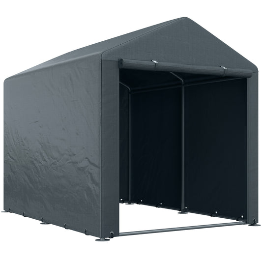 1.6 x 2.2m Dark Grey Garden Storage Shed Tent with Accessories