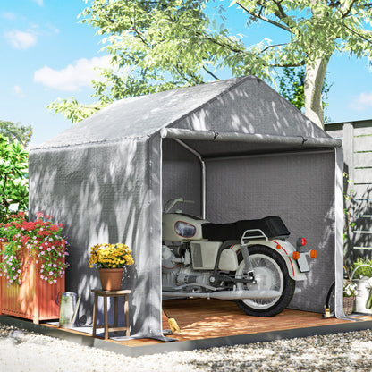 2 x 2m Grey Garden Fabric Storage Tent