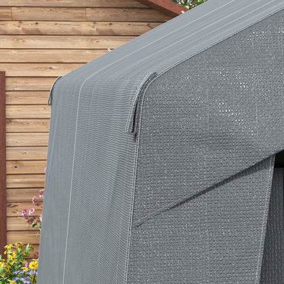 3.6 x 2.1m Dark Grey Portable Outdoor Shed with Window
