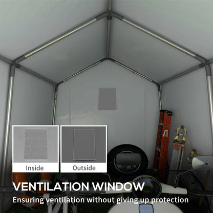 3.6 x 2.1m Dark Grey Portable Outdoor Shed with Window