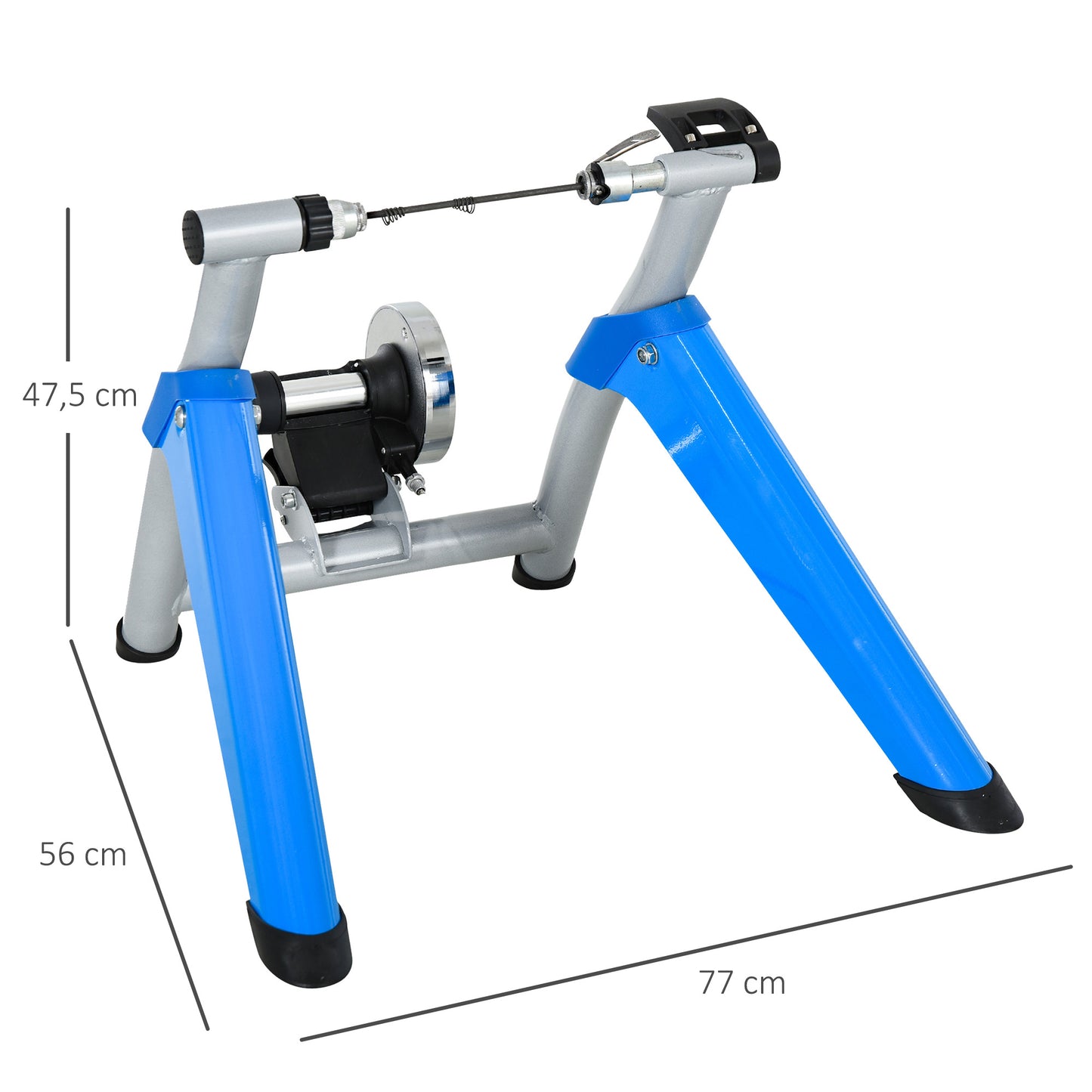 HOMCOM Indoor Bike Trainer, Foldable Turbo Trainer Bike Stand with 8 Level Magnetic Resistance, for 650C, 700C or 26"-29" Wheels