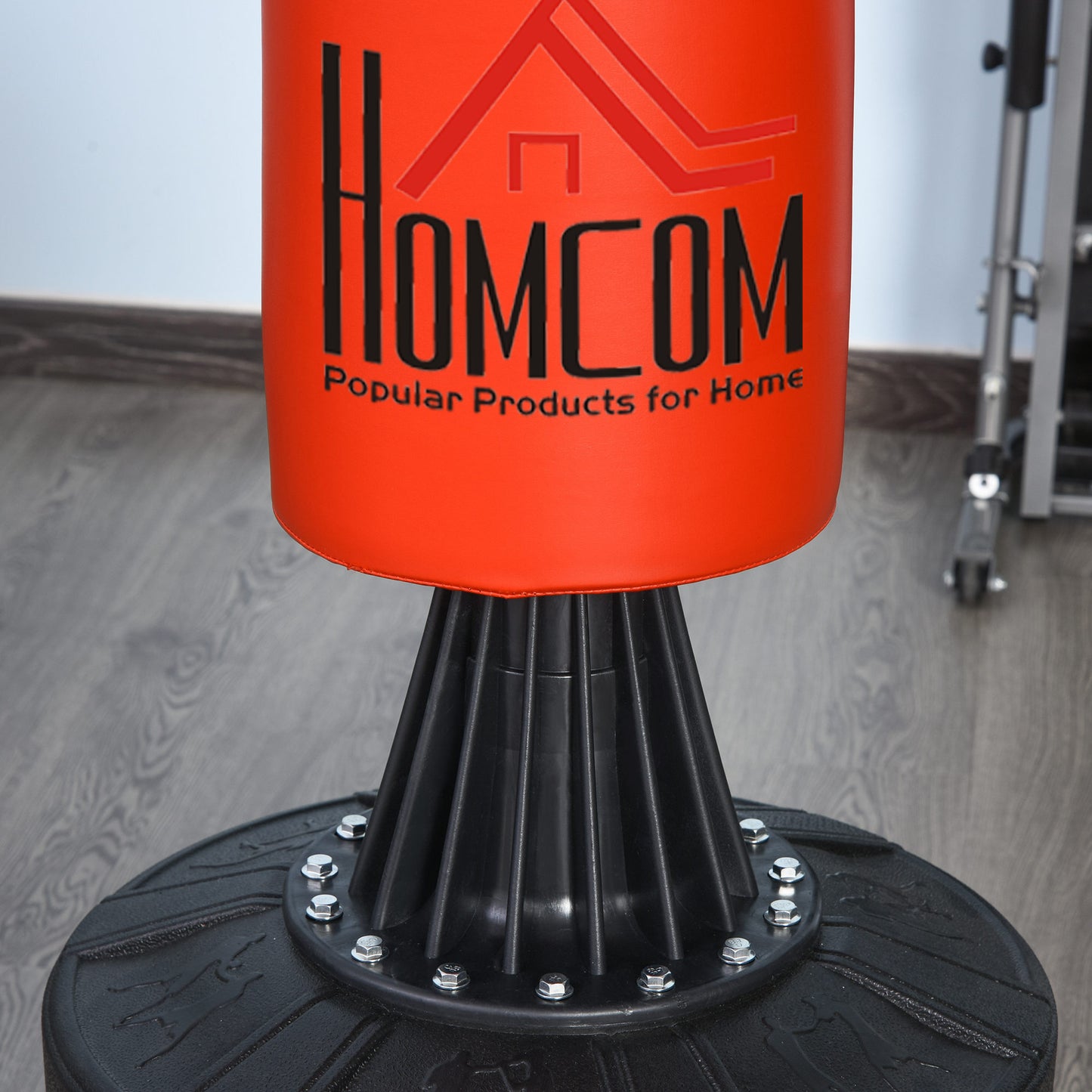 HOMCOM 155-205cm 3-IN-1 Freestanding Boxing Punch Bag Stand, Boxing Speed Trainer with Rotating Flexible Arm, Speed Ball, Fillable Base