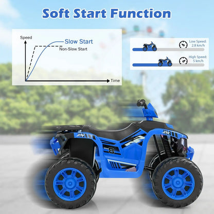 24V Kids Ride-On Electric ATV 4-Wheeler Quad Car w/Wireless Connection