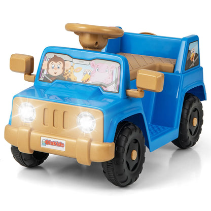 Toddlers 6V Ride on Car Kids Riding Toy Battery Powered Jeep Car-Navy