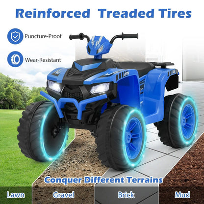 24V Kids Ride-On Electric ATV 4-Wheeler Quad Car w/Wireless Connection