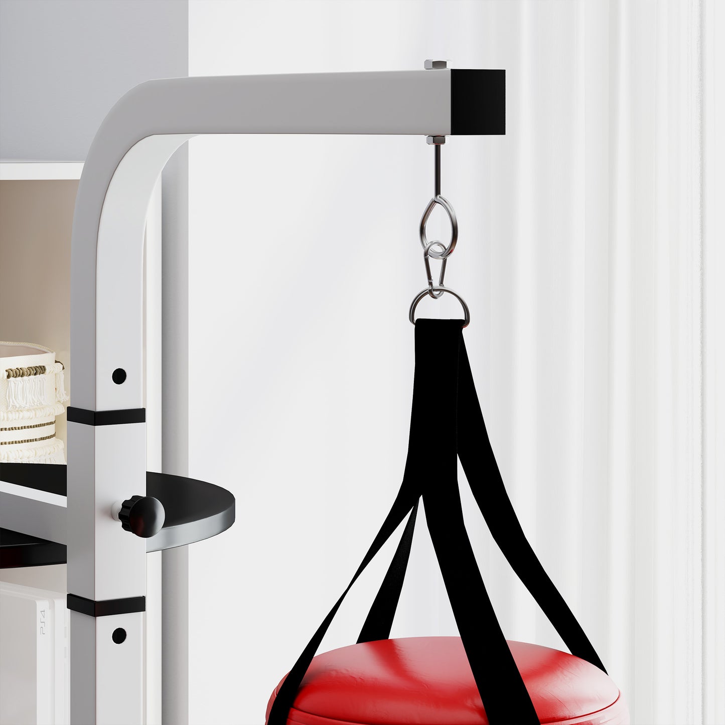 HOMCOM Freestanding Boxing Punch Bag & Speed Ball Station Hanging Frame Training Exercise Platform Home Gym Heavy Duty, White