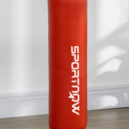 SPORTNOW Boxing Bag, Freestanding Punching Bag, with Reflex Bar, Speed Balls, Red