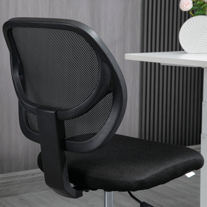 Vinsetto Ergonomic Mesh Standing Desk Chair with Adjustable Footrest Ring and Seat Height Black