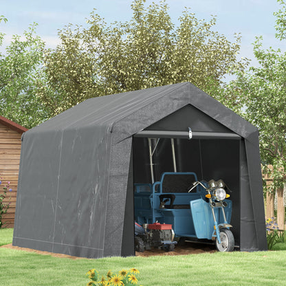 3.6 x 2.1m Dark Grey Portable Outdoor Shed with Window