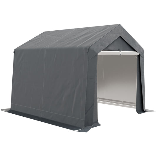 3.6 x 2.1m Dark Grey Portable Outdoor Shed with Window
