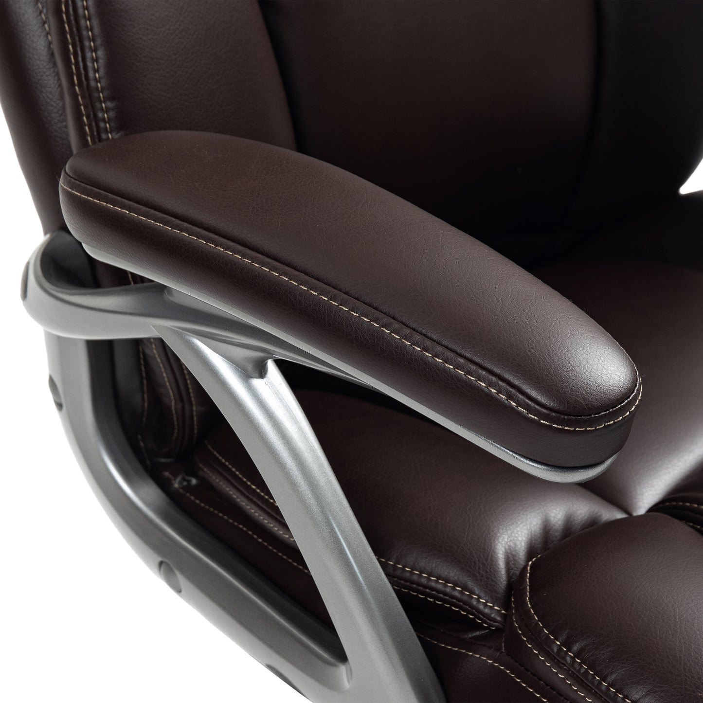 HOMCOM 49.5-59cm Faux Leather Office Chair - Brown