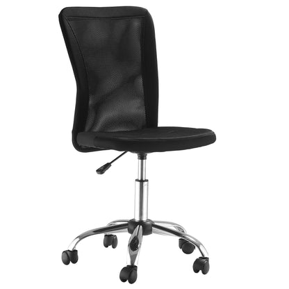 Vinsetto Office Chair, Armless Desk Chair, Adjustable Computer Swivel Chair with Rolling Wheels and Mesh Back for Home Work Study, Black