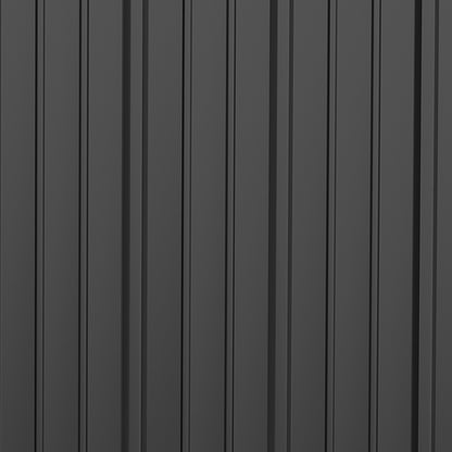 Outsunny 5.3 x 3.1ft Corrugated Steel Garden Shed - Black