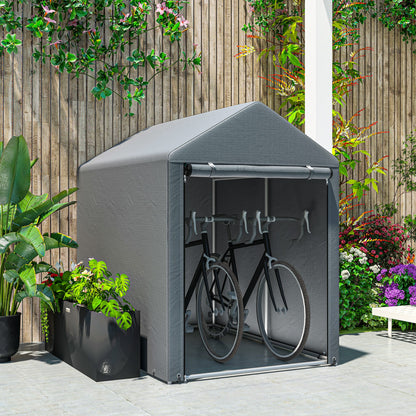 179 x 120cm Dark Grey Temporary Garden Shed with Accessories