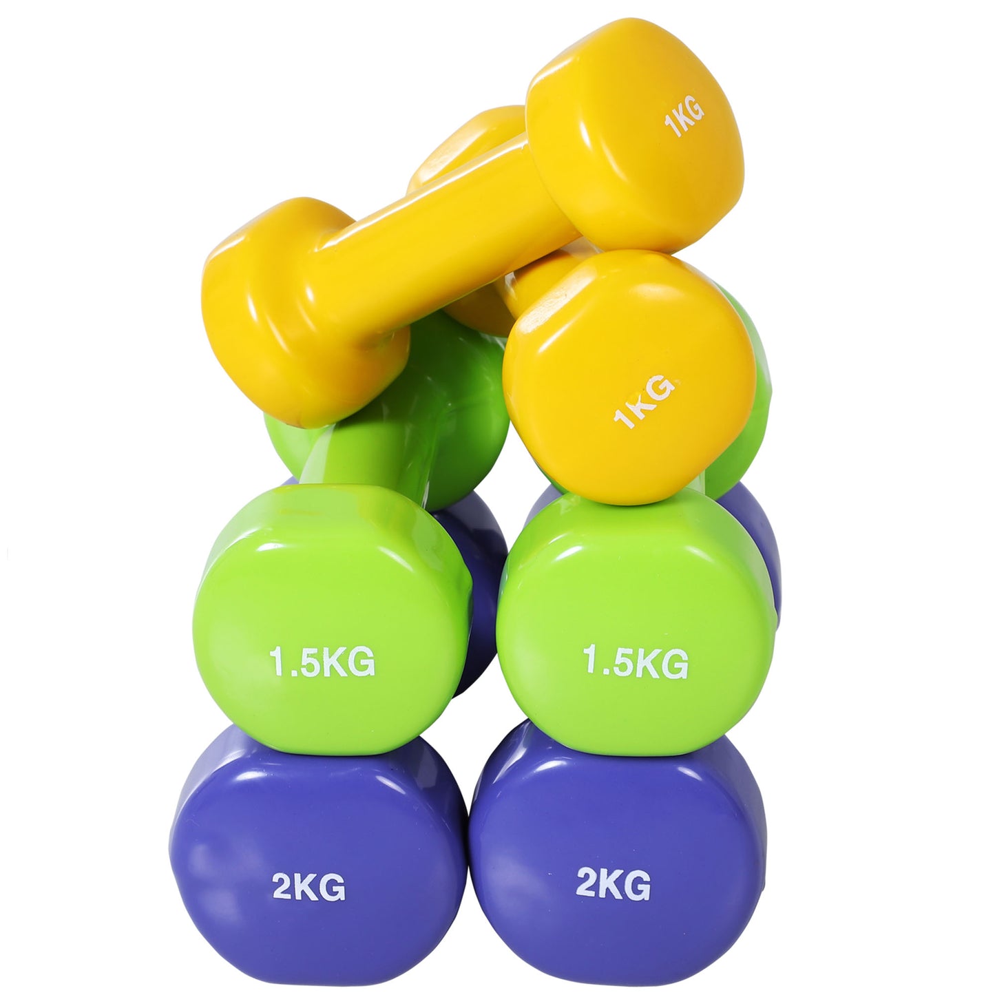 HOMCOM 10KG Dumbbells Set with Carry Case, Hand Weights for Women and Men Home Gym Weight Lifting Training