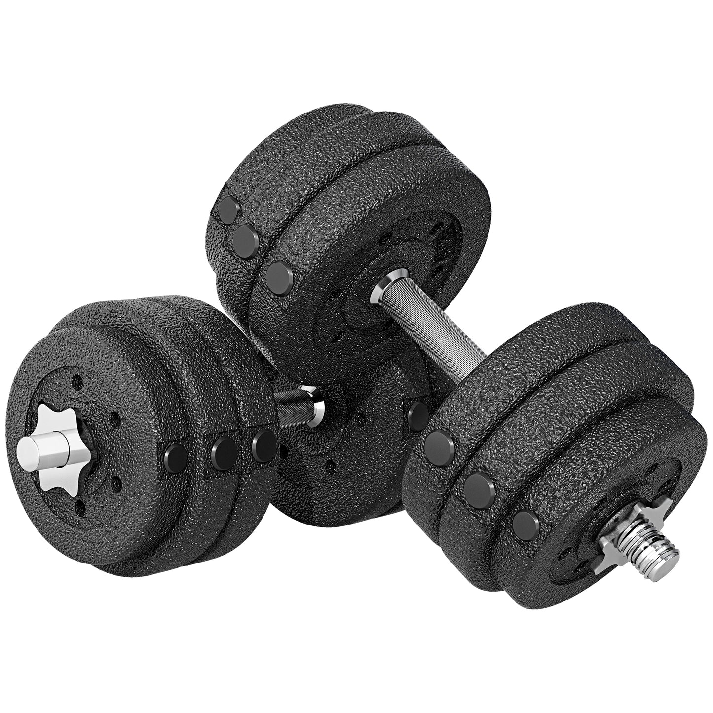 HOMCOM 30KG Adjustable Dumbbells Set, Hand Weights Set for Home Gym Weight Lifting Training